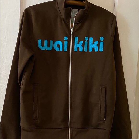 Hollister Island Sport Waikiki Brown Track Jacket - Picture 1 of 4